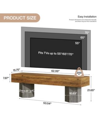 63" TV Stands for TVs up to 55''/65''/70'', Modern Low Media Entertainment Center for Living Room