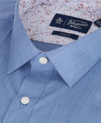 Penguin Men's Melange Slim-Fit Dress Shirt