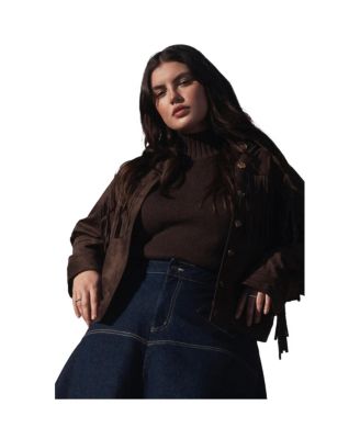 Women's Faux Suede Fringe Jacket