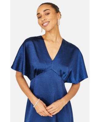 Women's Satin Midi Kimono Dress