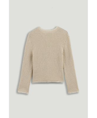 Women's Textured Boucle Button Cardigan