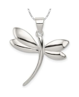 925 Sterling Silver Polished Dragonfly Necklace Pendant Necklace