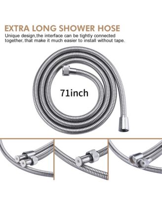 71" Shower Hose Stainless Steel, Extra Long Handheld Shower Head Hose Extension Replacement, Kink-Free Flexible Shower Hose Attachment
