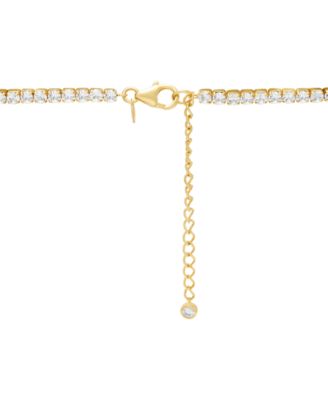 Created White Sapphire (17-1/5 ct. t.w.) Necklace in 14k Yellow Gold Plated Sterling Silver