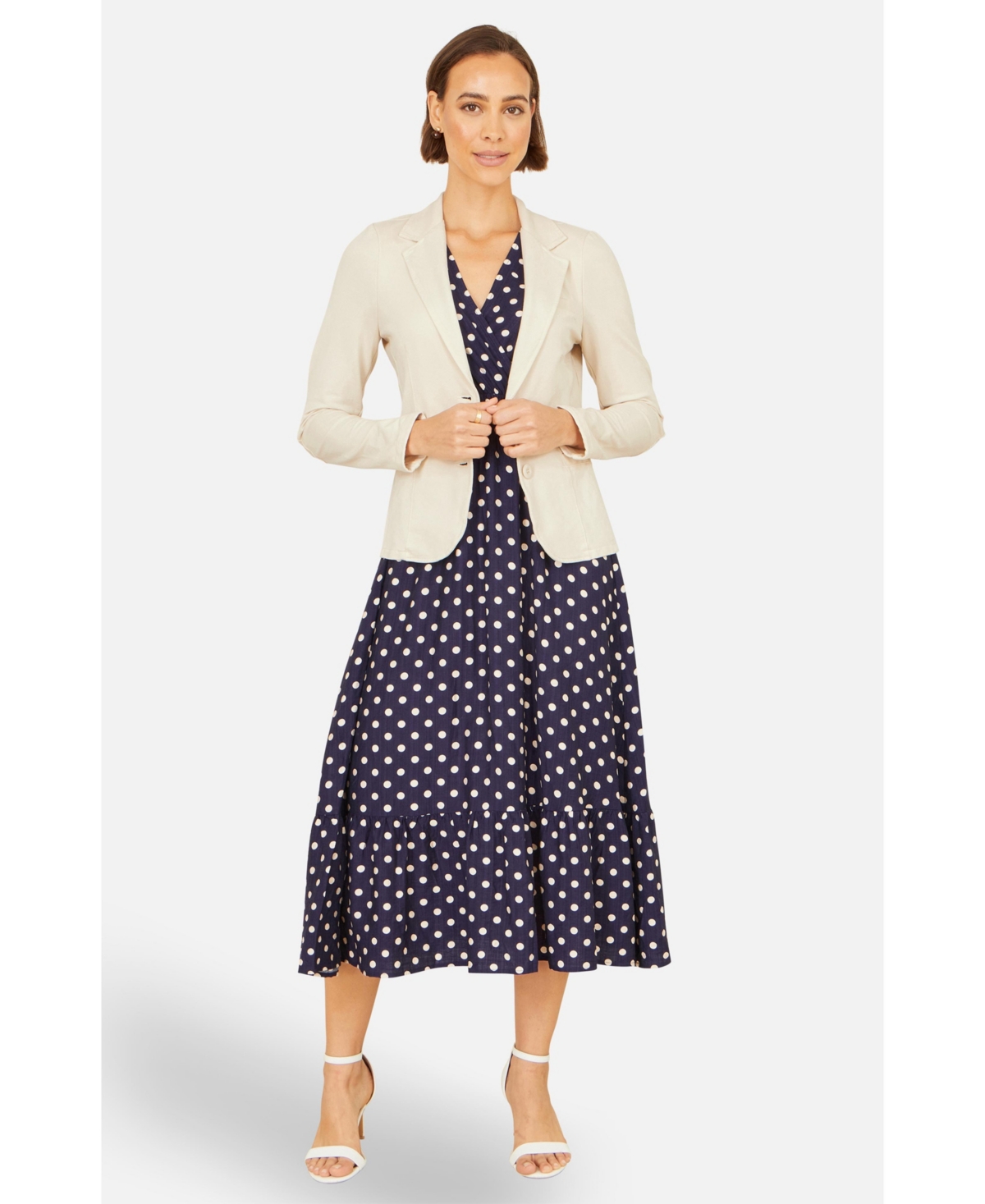 Yumi Women's Stretch Cotton Blazer