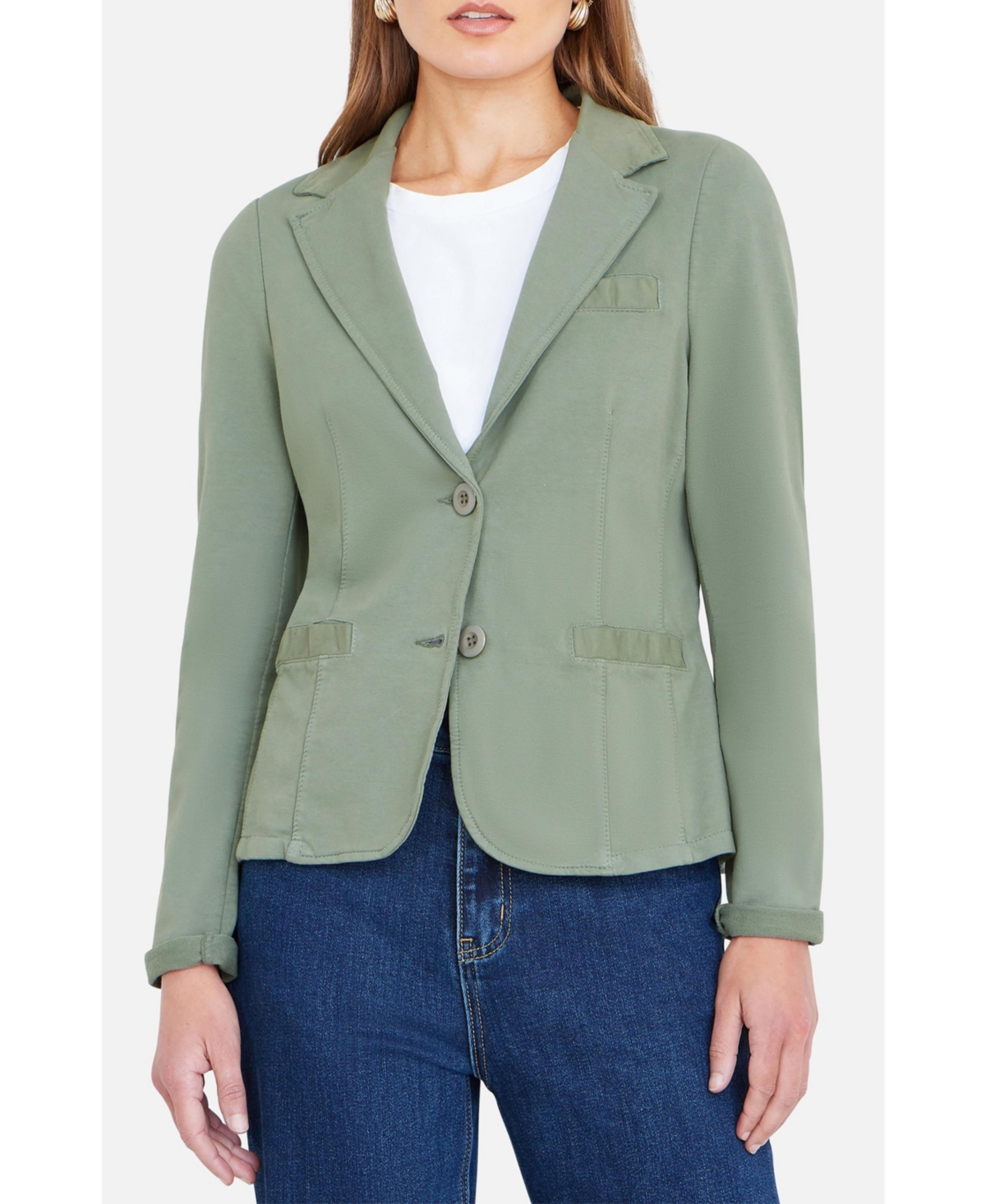 Yumi Women's Stretch Cotton Blazer