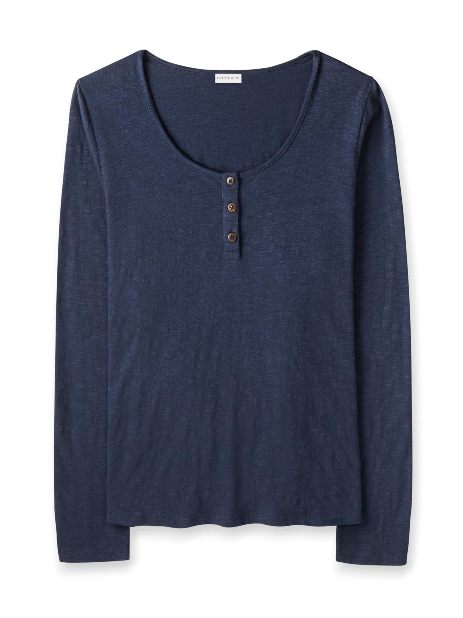 Women's Slub Jersey Scoop Neck Henley Top