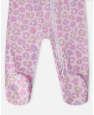Baby Girls Cotton One-Piece Pyjama Animal Print
