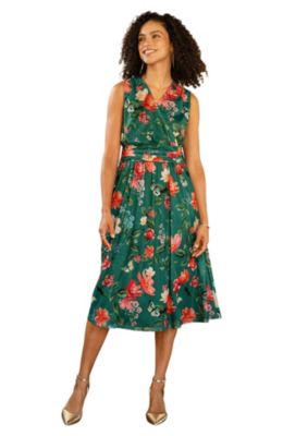 slim fit dress slacks Floral Printed Midi Wrap Dress – Scotch & Soda main image 1