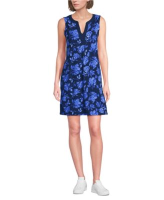 Women's Tall Cotton Jersey Notch Neck Dress