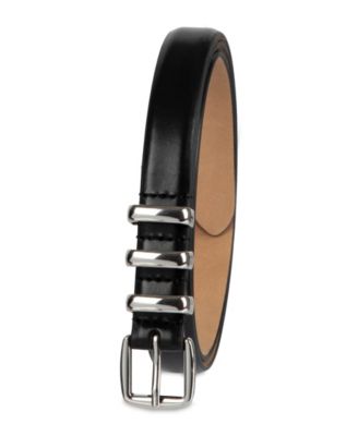 Women's Skinny Triple Metal Keeper Dress Belt