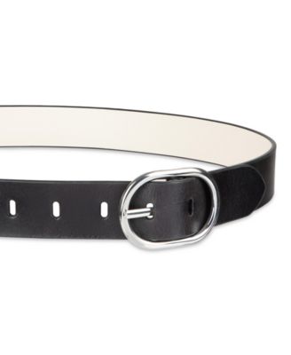 Women's Two-In-One Center Bar Reversible Leather Belt