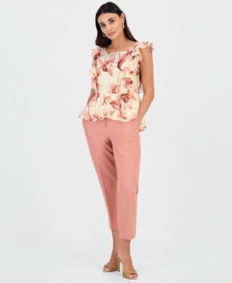 Petite Mid-Rise Slim Trousers
