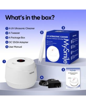 Ultrasonic Retainer Cleaner Machine, 200 mL, 45kHz with Digital Timer for Denture, Aligner, Braces, Mouthguard, & Jewelry