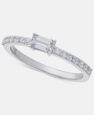 Cubic Zirconia Ring in Sterling Silver
