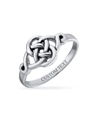 Best Friends Celtic Love Knots Infinity Promise Ring Band .925 Sterling Silver