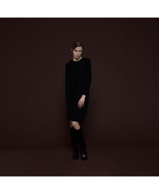 Women's Knitted Dress with Scarf Detail