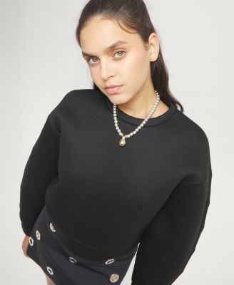 Necklace with Medium Sterling Silver Alloy Shapes of Balls and Big Shaped Ball in Gold 18k