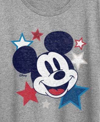 Plus Size Disney Mickey Stars USA Graphic Crewneck T-Shirt