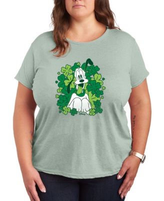 Plus Size Disney St. Patrick's Day Pluto Shamrocks Short-Sleeve Graphic T-Shirt