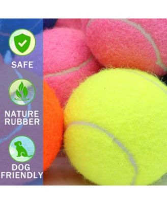 Pack of 20 Small Tennis Balls 2 Inch Size for Dogs Colorful Pet Playing Balls with Mesh Bag for Easy Transport and Interactive Play