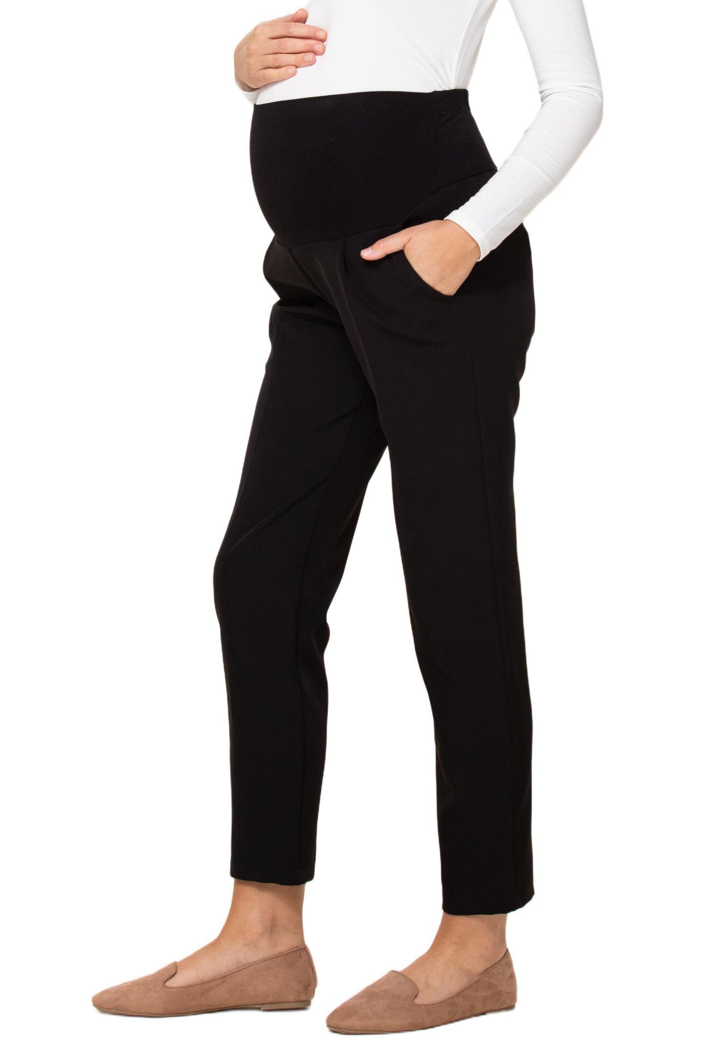 Женские брюки Hello Miz Maternity Relax Fit Over The Belly, цвет: Чёрный — фото 2