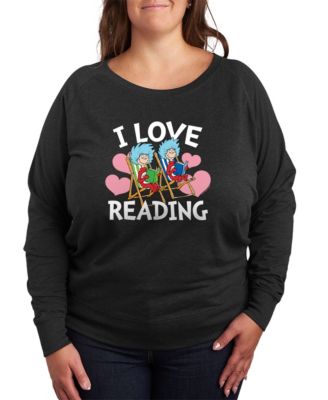 Plus Size Dr. Seuss I Love Reading Crewneck Sweatshirt