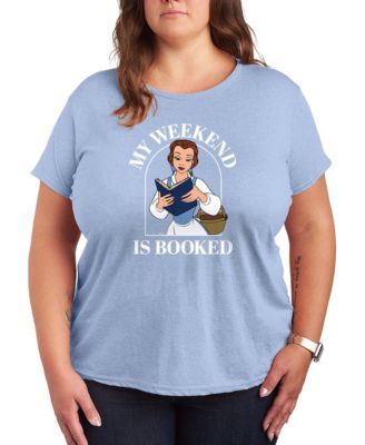 Plus Size Disney Princess Belle My Weekend Is Booked Graphic Crewneck T-Shirt