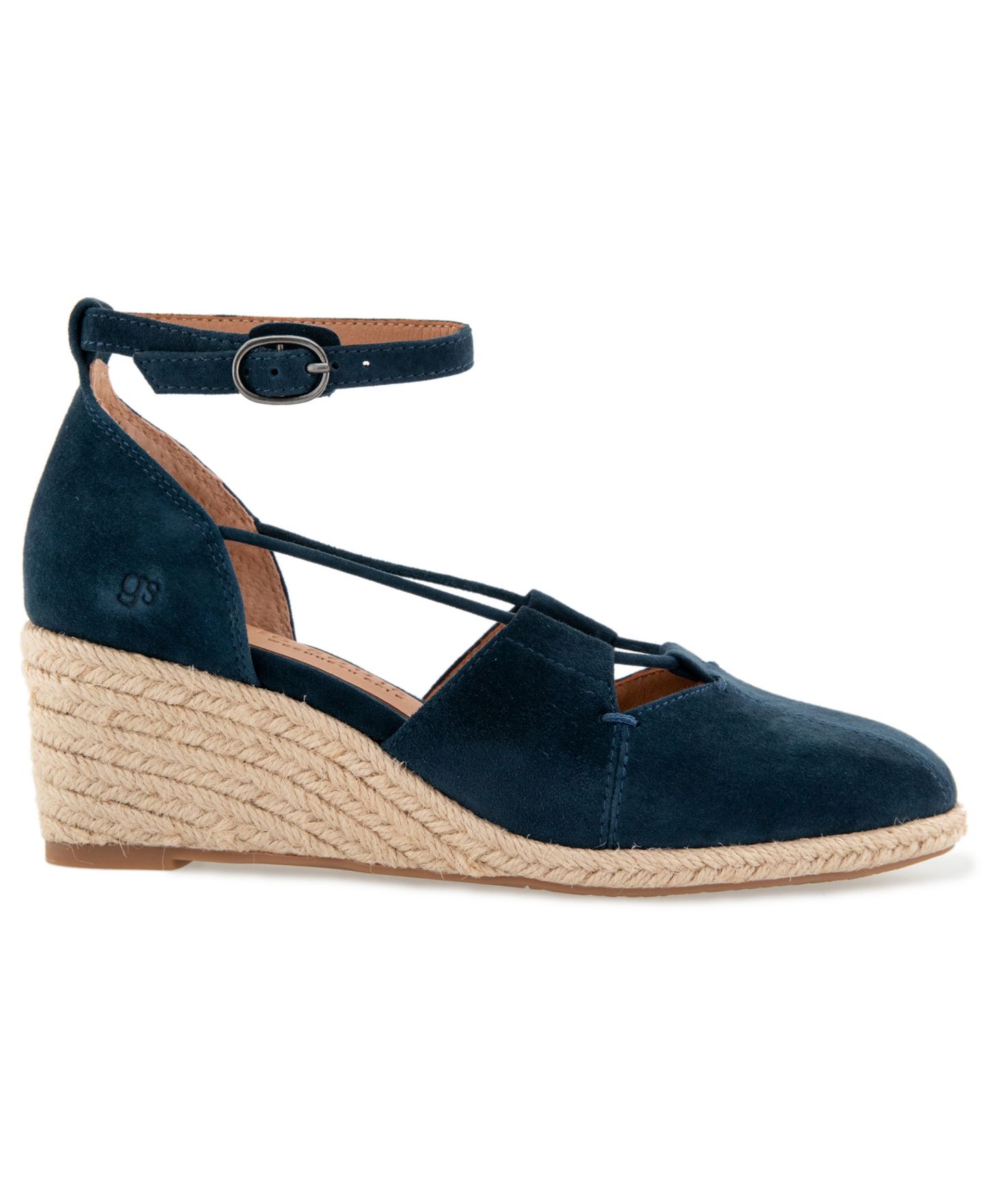 Женские сандалии Gentle Souls Ori Espadrille Wedge, цвет: Тёмно-синий замшевый — фото 2