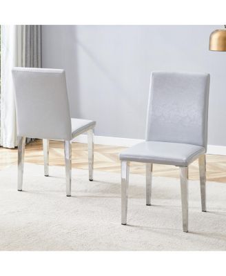 Minimalist PU Leather Accent Chair with Sturdy Metal Legs