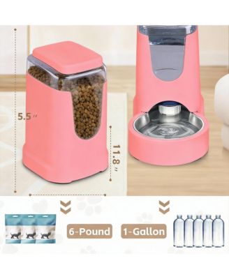 Automatic Pet Feeder & Water Dispenser for Small Medium Dogs Cats