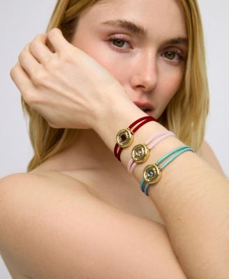 Red Leather Eye Bracelet