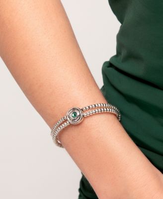 Double Beaded Eye Hoop Bracelet