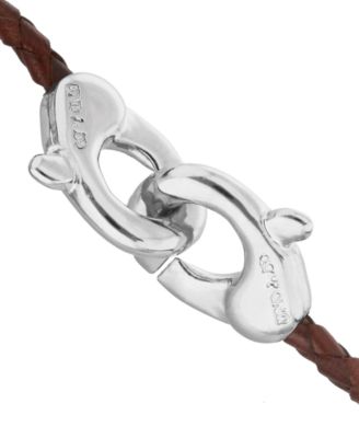 Men Black Leather Bracelet