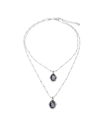 Two Small Crystal Double Necklace