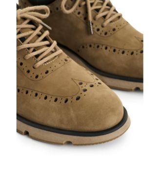 Men's Leather Lace-Up Shoes with Athletic Touches