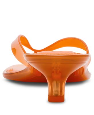 Women's Tracie-J Kitten-Heel Jelly Thong Sandals