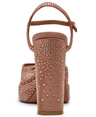 Women's Liandra-Rhinestone Two-Piece Platform Dress Sandals