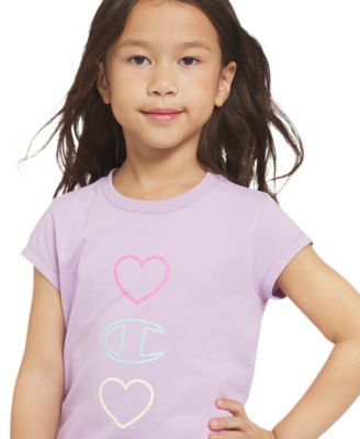 Girls' 4-6X Logo T-Shirt, Zip Up Hoodie and Shorts, 3-Piece Set