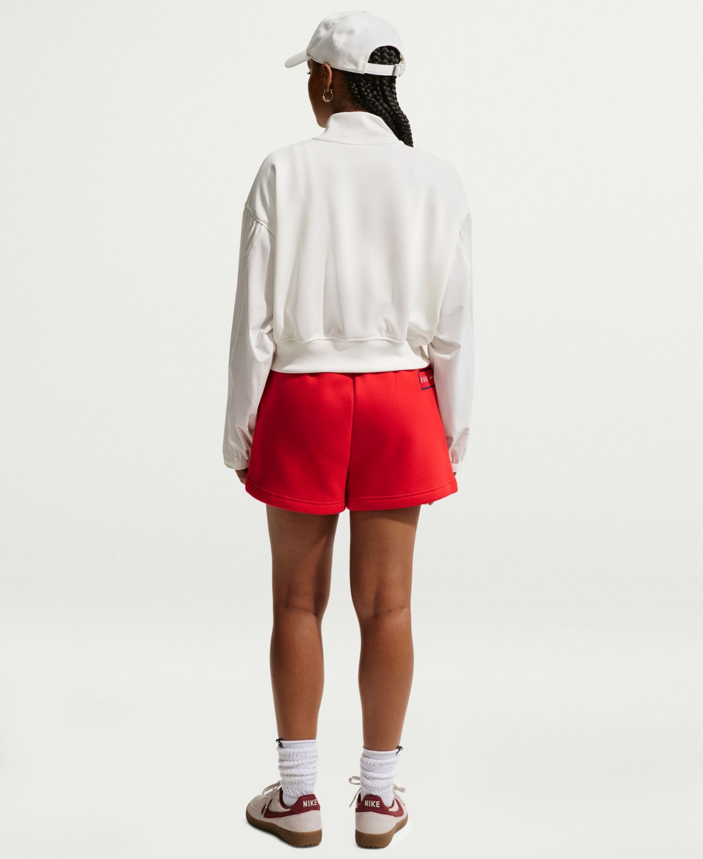 Женские шорты Nike Usmnt Soccer Phoenix High-Waisted, цвет: Красный — фото 5