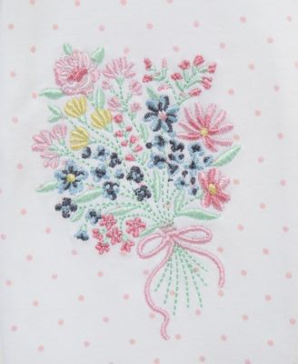 Baby Girls' Bouquet Printed Footie with Hat