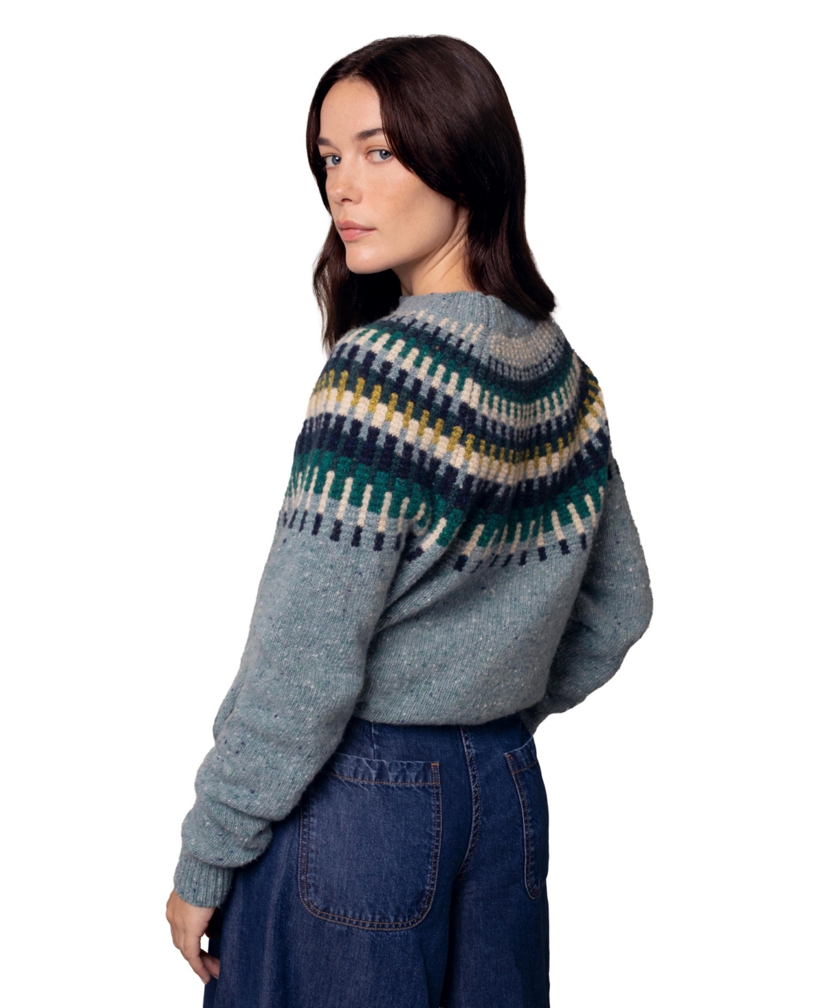 Celtic & Co. Women's Stitch Yoke Sweater