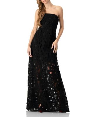 Women's Strapless Pearl Embellished Gown