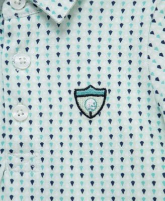 Baby Boy's Polo Neck Shirt & Pants, 2-Piece Set