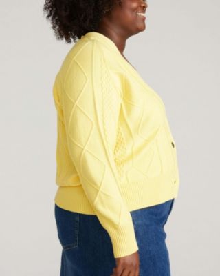 Plus Size Cable Knit Cardigan