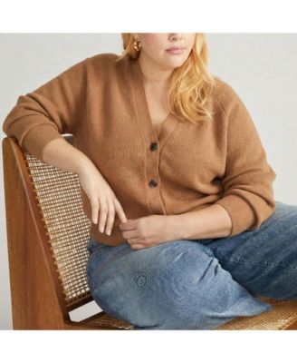 Plus Size Cable Knit Cardigan