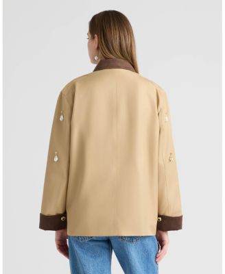 Women's Sueded Trims and Pearl Charms Jacket