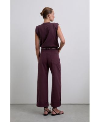 Women's Folded Denim Pant