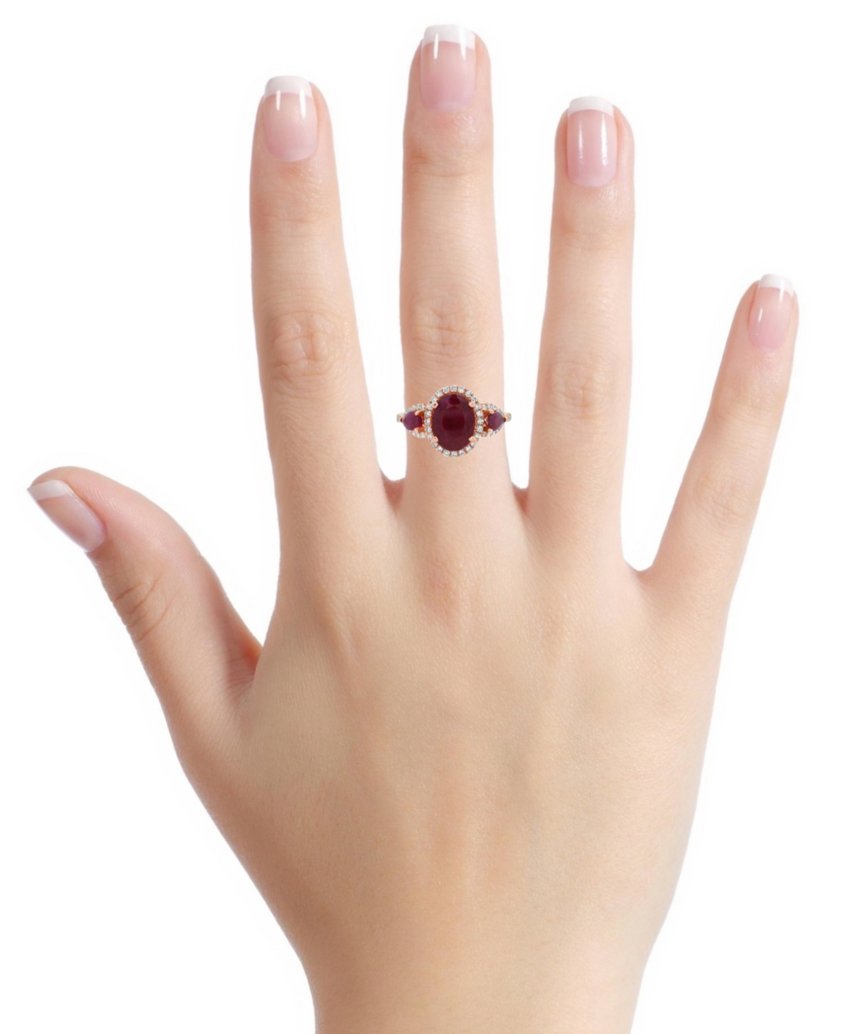 Macy's Ruby (2.75 ct. t.w.) & Diamond (0.33 ct. t.w.) Ring in 14k Rose Gold