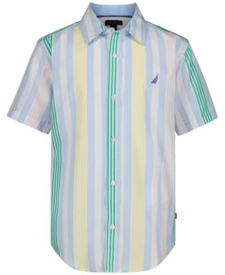 Boys' 8-20 Resort Stripe Short-Sleeve Woven Shirt